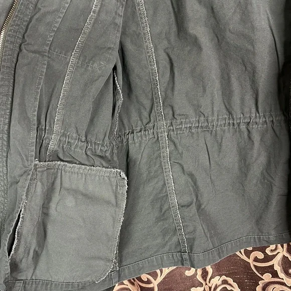 Chocolate Women’s Olive Green Utility Jacket with Hood - Picture 5 of 7